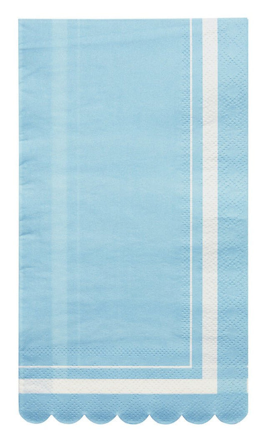 Guest Towel Scalloped Edge Sky Blue/20pkg - Gaines Jewelers