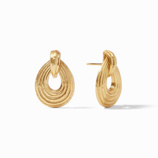 Havana Demi Gold Doorknocker Earring - Gaines Jewelers