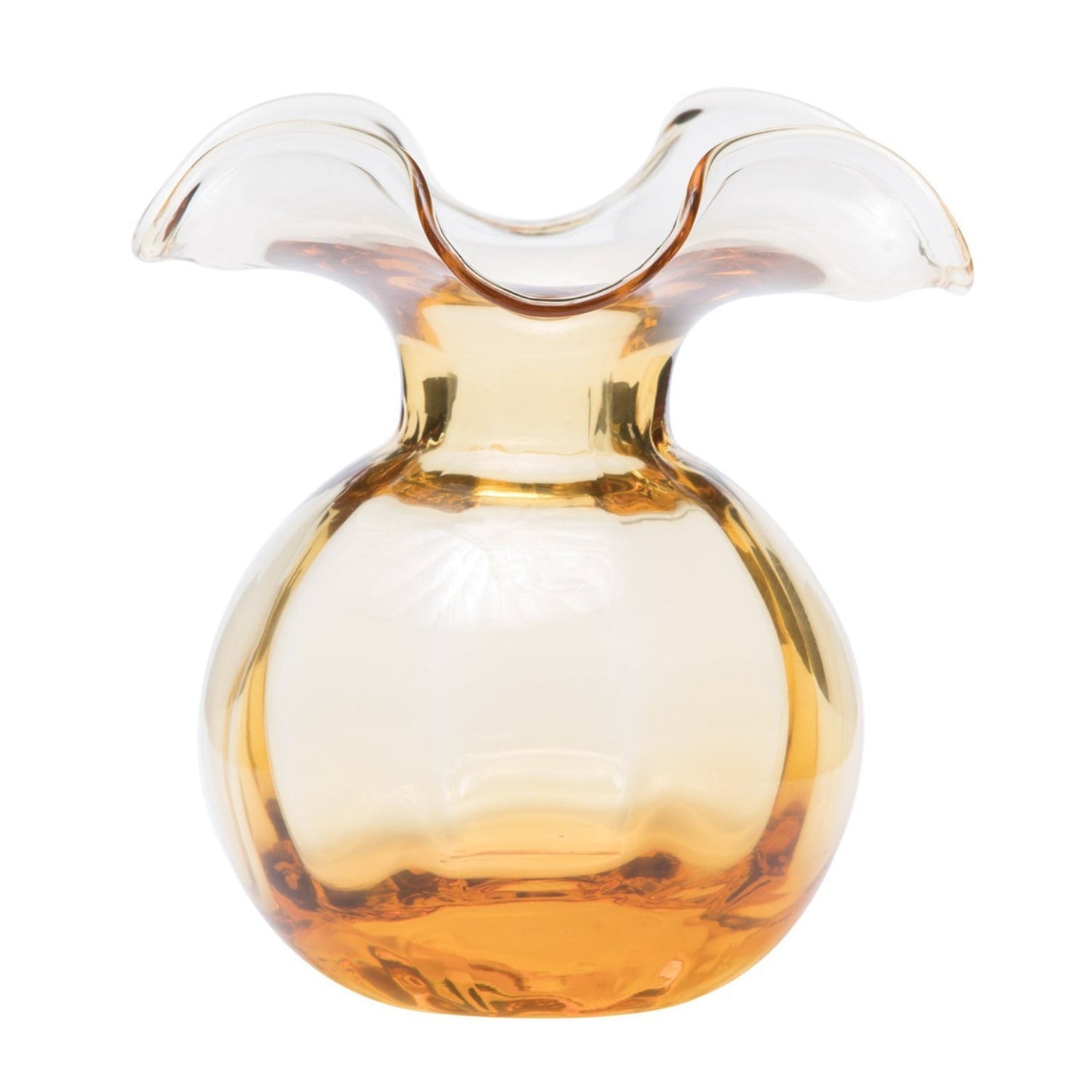 Hibiscus Amber Medium Fluted Vase - Gaines Jewelers