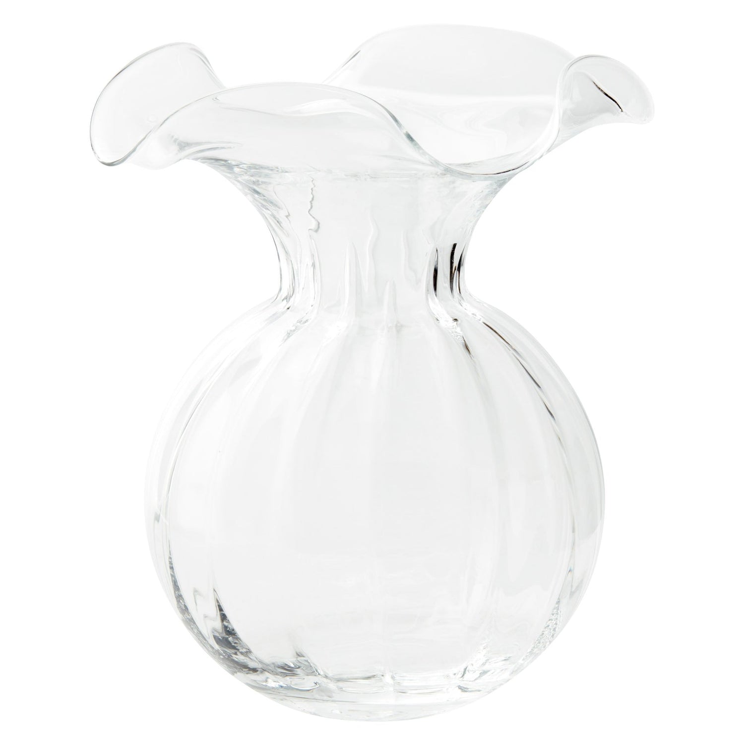 Hibiscus Clear Large Fluted Vase - Gaines Jewelers
