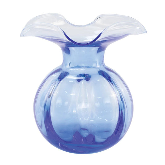 Hibiscus Cobalt Medium Fluted Vase - Gaines Jewelers