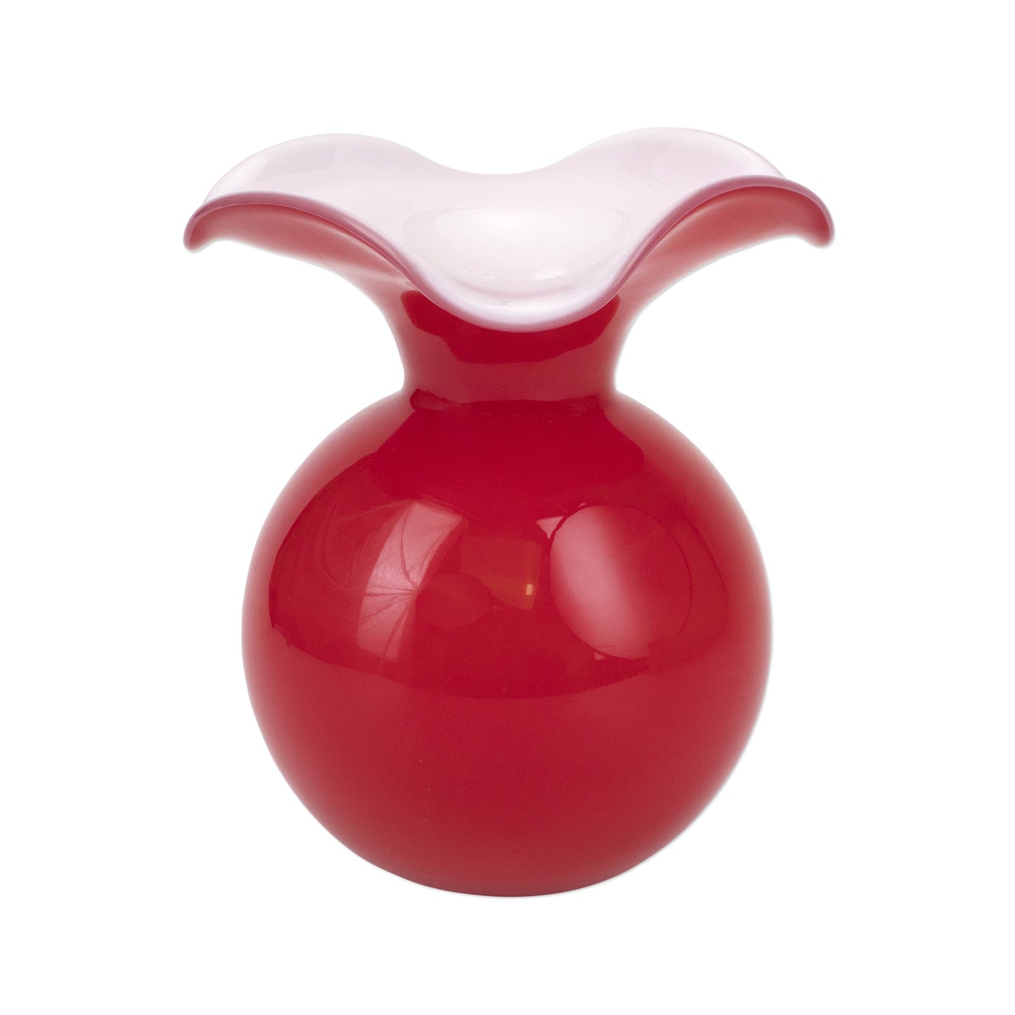 Hibiscus Red Medium Fluted Vase - Gaines Jewelers