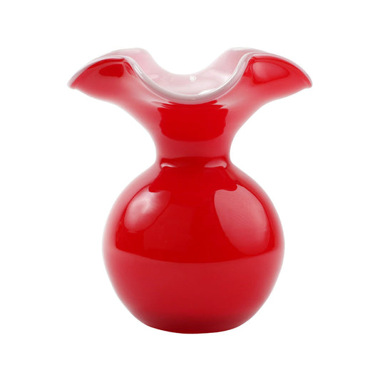 Hibiscus Red Small Fluted Vase - Gaines Jewelers