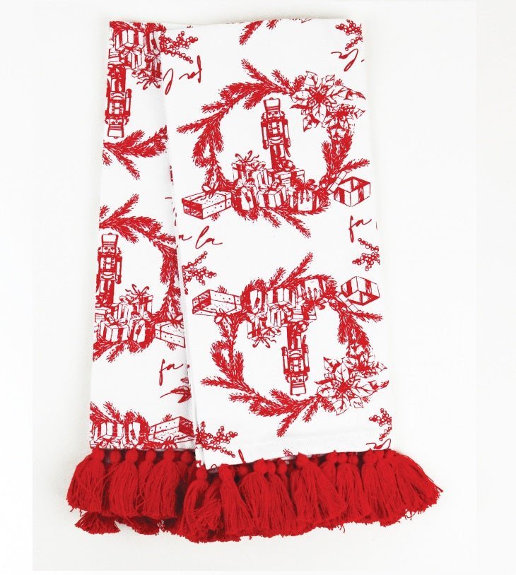 Holiday Toile Red Kitchen Towel Set/2 - Gaines Jewelers