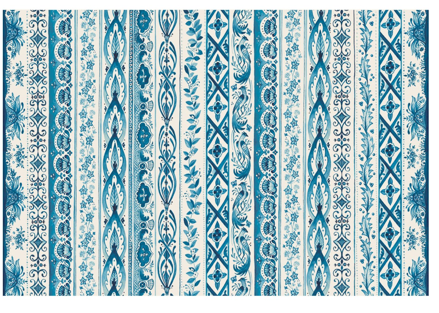 Indigo Chintz Placemat Hester and Cook - Gaines Jewelers