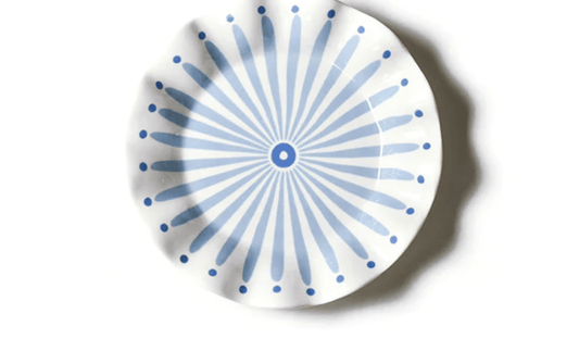 Iris Blue Burst Ruffle Salad Plate- Happy Everything - Gaines Jewelers