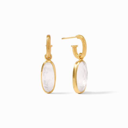 Ivy Stone Hoop & Charm Earring - Gaines Jewelers