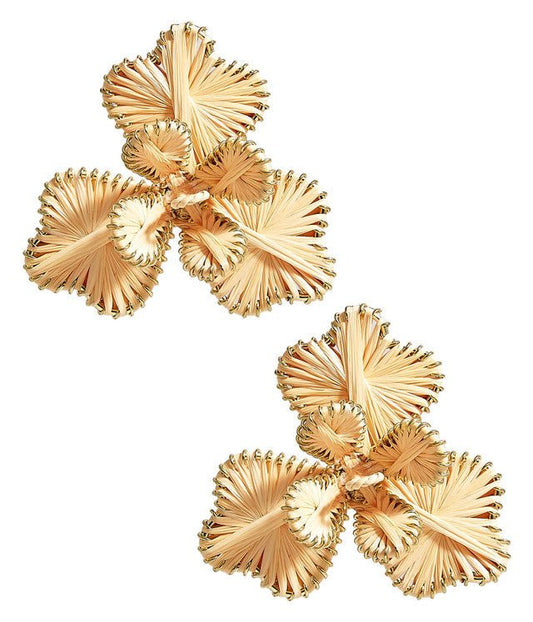 Kaia Raffia Flower Earrings - Gaines Jewelers