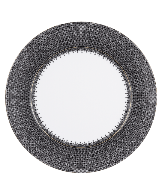 LACE SERVICE PLATE BLACK - Gaines Jewelers