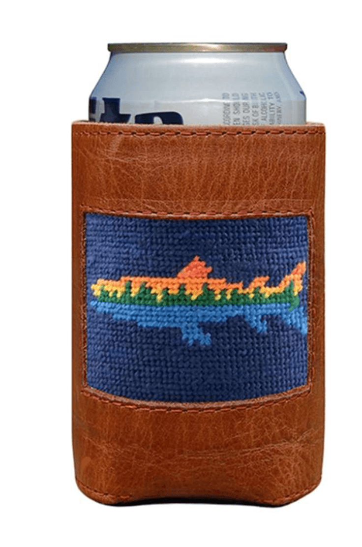 Lake Trout Needlepoint Can Cooler - Gaines Jewelers