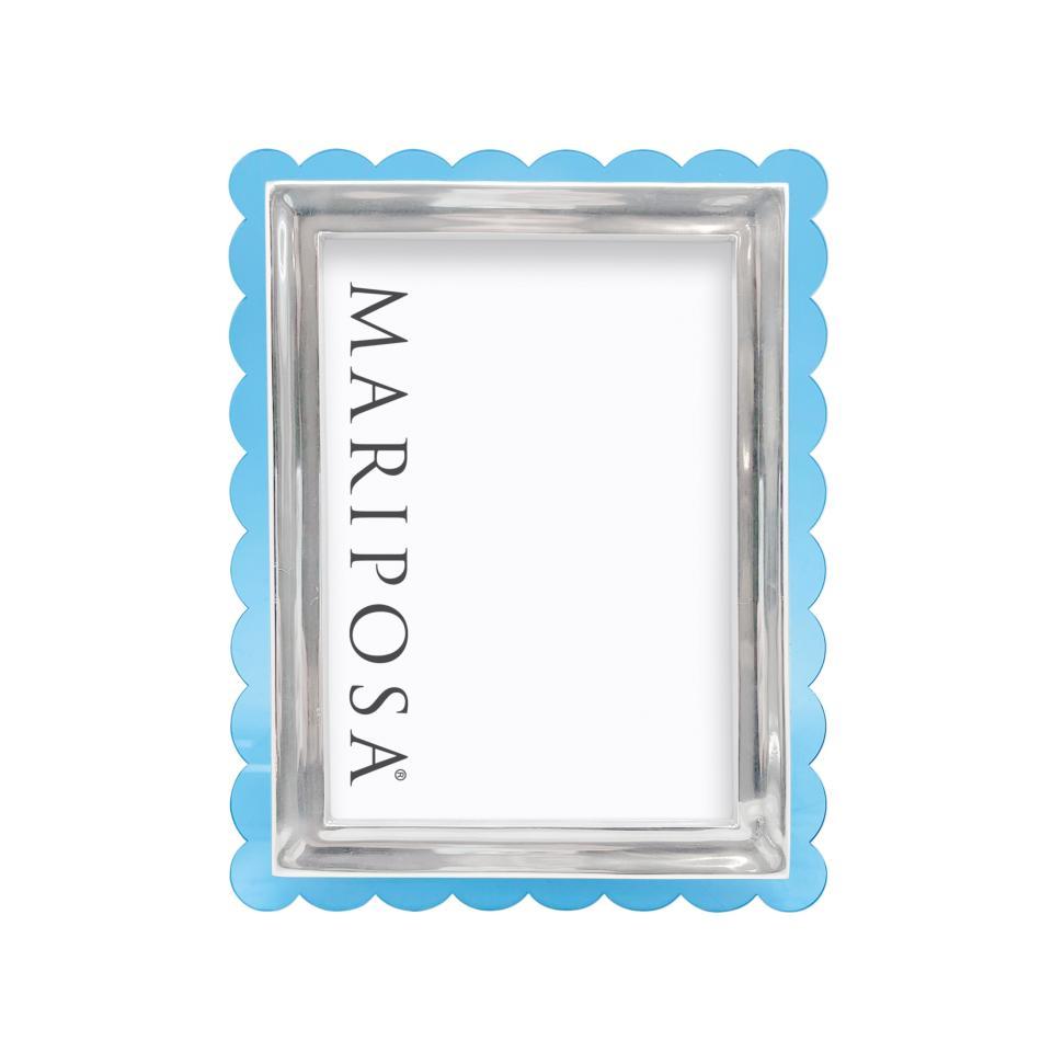 Light Blue Acrylic Scallop 5x7 Frame - Gaines Jewelers