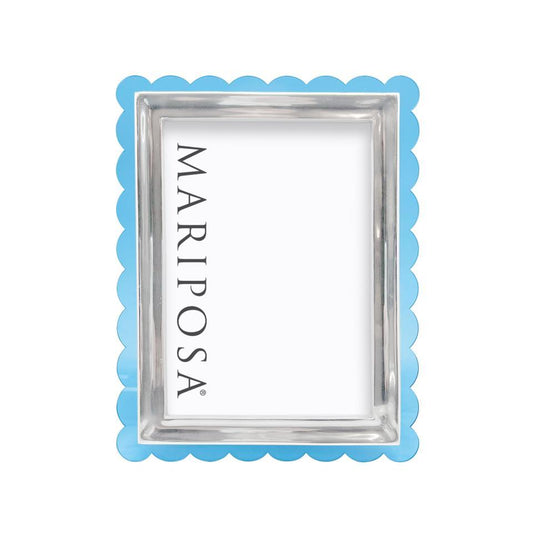 Light Blue Acrylic Scallop 5x7 Frame - Gaines Jewelers