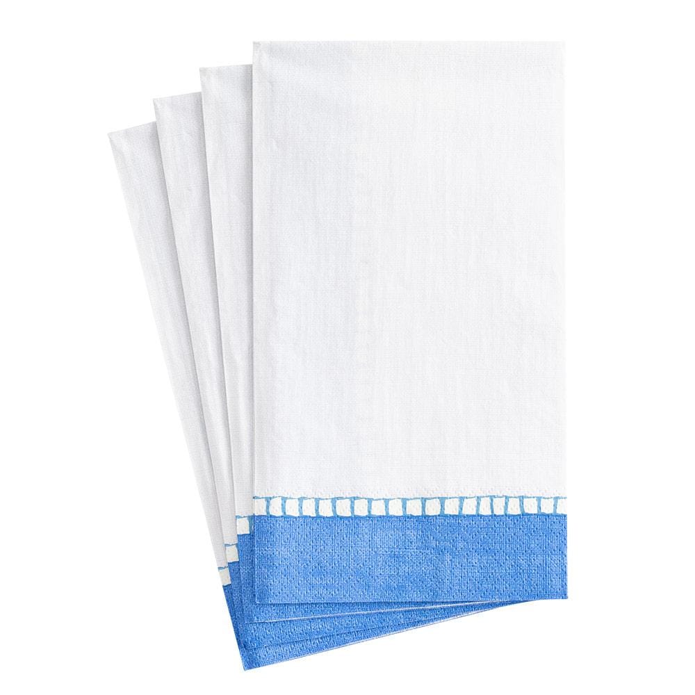 Linen Blue Border Guest Towel Paper Napkins - 15 Per Package - Gaines Jewelers