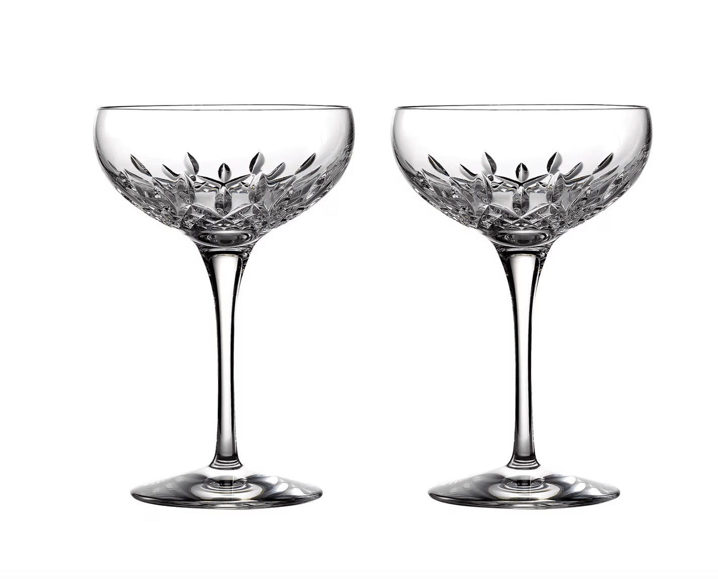 Lismore Essence saucer champagne set/2 - Gaines Jewelers