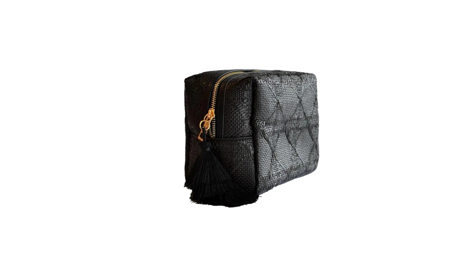 Luxe Bali Cane Straw Everything Bag-Midnight - Gaines Jewelers