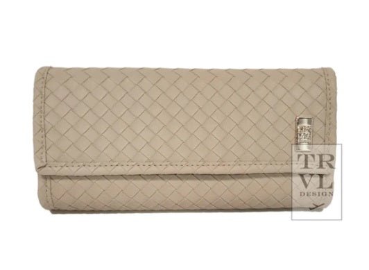 Luxe Jewelry Wallet Woven Bisque - Gaines Jewelers