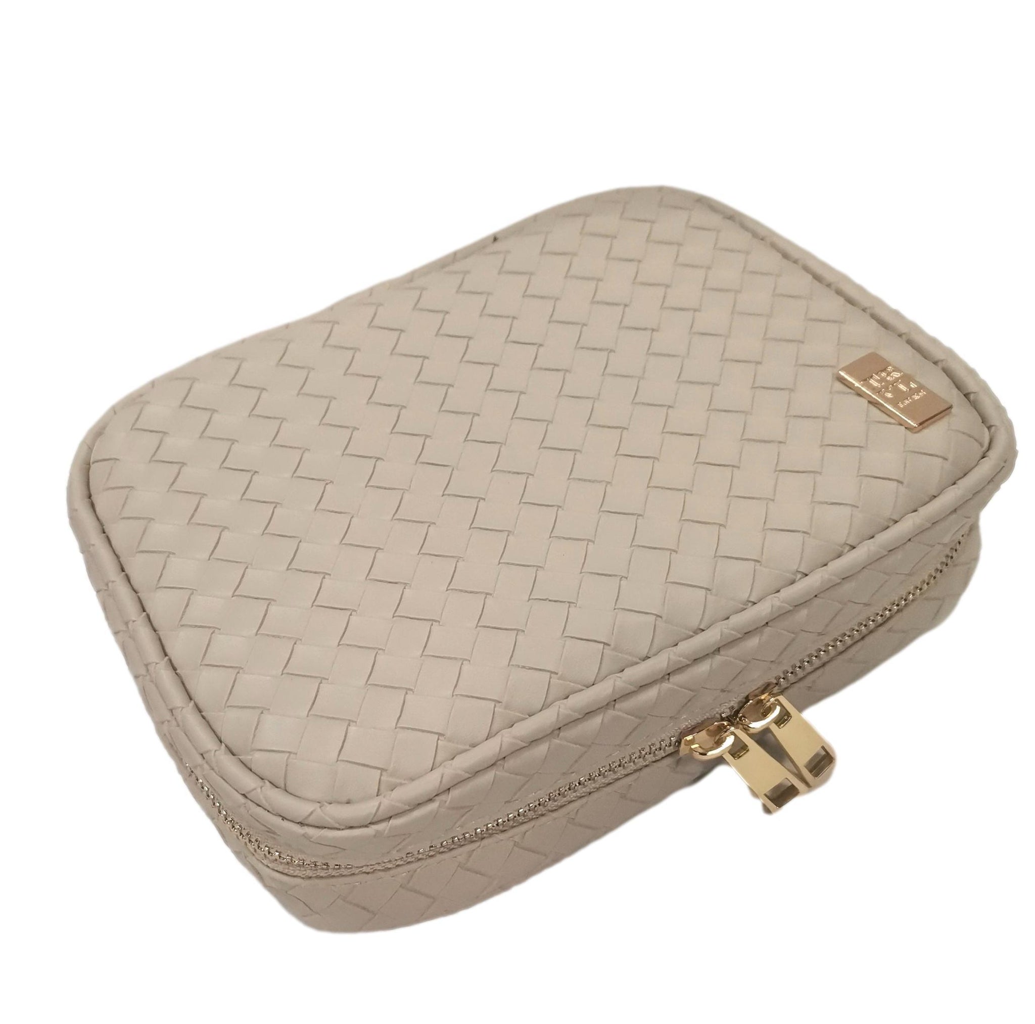 Luxe Zip Around-Trame Woven Bisque - Gaines Jewelers
