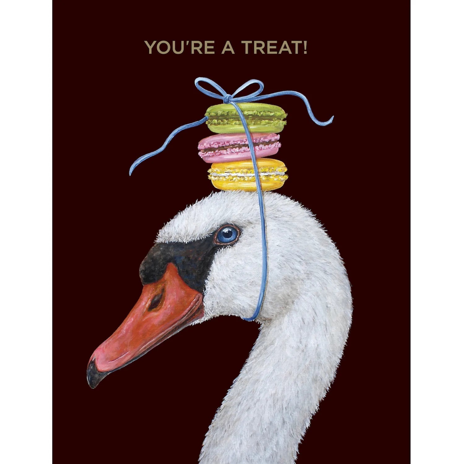Macaroon Swan Card - Gaines Jewelers