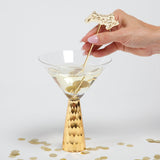 Martini Glass-Gold Geo - Gaines Jewelers