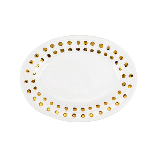 MEDICI GOLD MEDIUM OVAL PLATTER - Gaines Jewelers