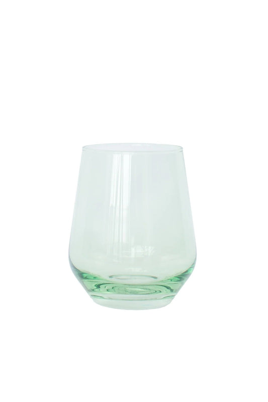 Mint Stemless Wine - Estelle Colored Glass - Gaines Jewelers
