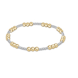 Mixed Metal Classic Joy Pattern Bead Bracelet - Gaines Jewelers
