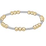Mixed Metal Classic Joy Pattern Bead Bracelet - Gaines Jewelers
