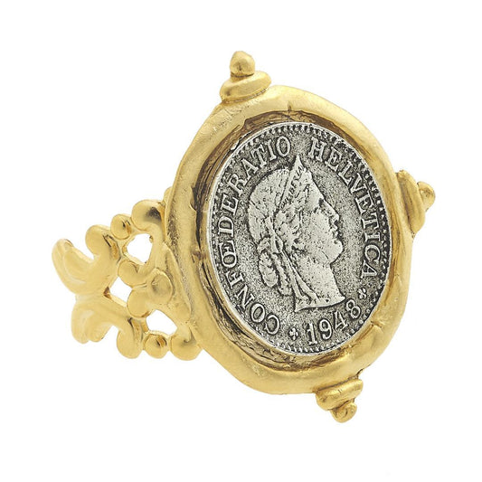 Mixed Metal Coin Ring - Gaines Jewelers