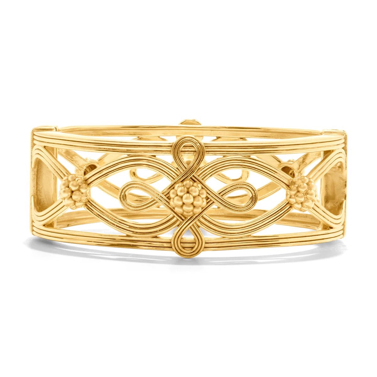 Monique Gold Hinged Bangle - Gaines Jewelers