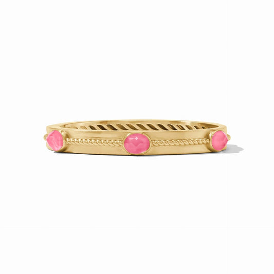 Nassau Stone Hinge Bangle Iridescent Peony Pink - Gaines Jewelers