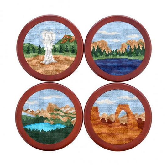 National Parks Needlepoint Coaster Set - Gaines Jewelers