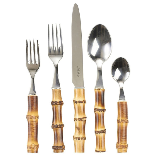 Natural Bamboo 5pc Place Setting - Gaines Jewelers