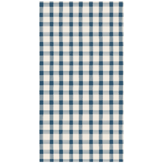 Navy Painted Check Guest Napkin - Gaines Jewelers