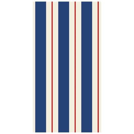 Navy & Red Awning Stripe Guest Napkins - Gaines Jewelers