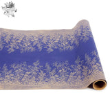 Navy Woven Floral Runner - Gaines Jewelers