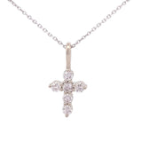 Necklace - Diamond Cross 0.30ctw in 14kt white gold - Gaines Jewelers