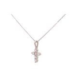 Necklace - Diamond Cross 0.30ctw in 14kt white gold - Gaines Jewelers