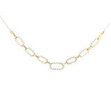 Necklace diamond rectangles fixed on 18" chain - Gaines Jewelers