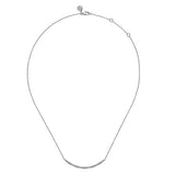 Necklace diamond trapeze 14kt white gold - Gaines Jewelers