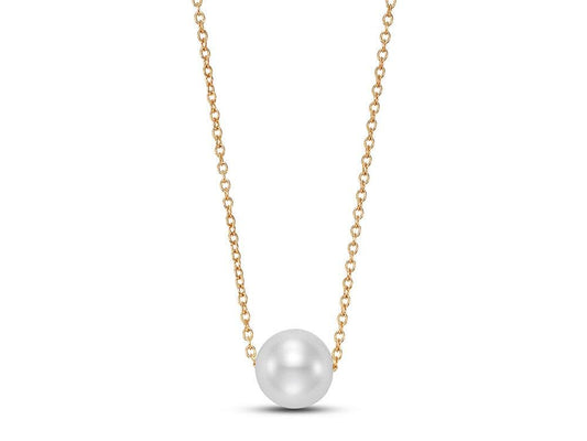 Necklace pearl floating on chain - Gaines Jewelers