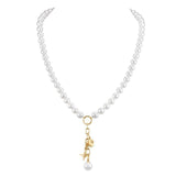 Necklace pearl with sun/star charms - Gaines Jewelers
