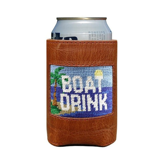 Needlepoint Boat Drink Can Cooler - Gaines Jewelers
