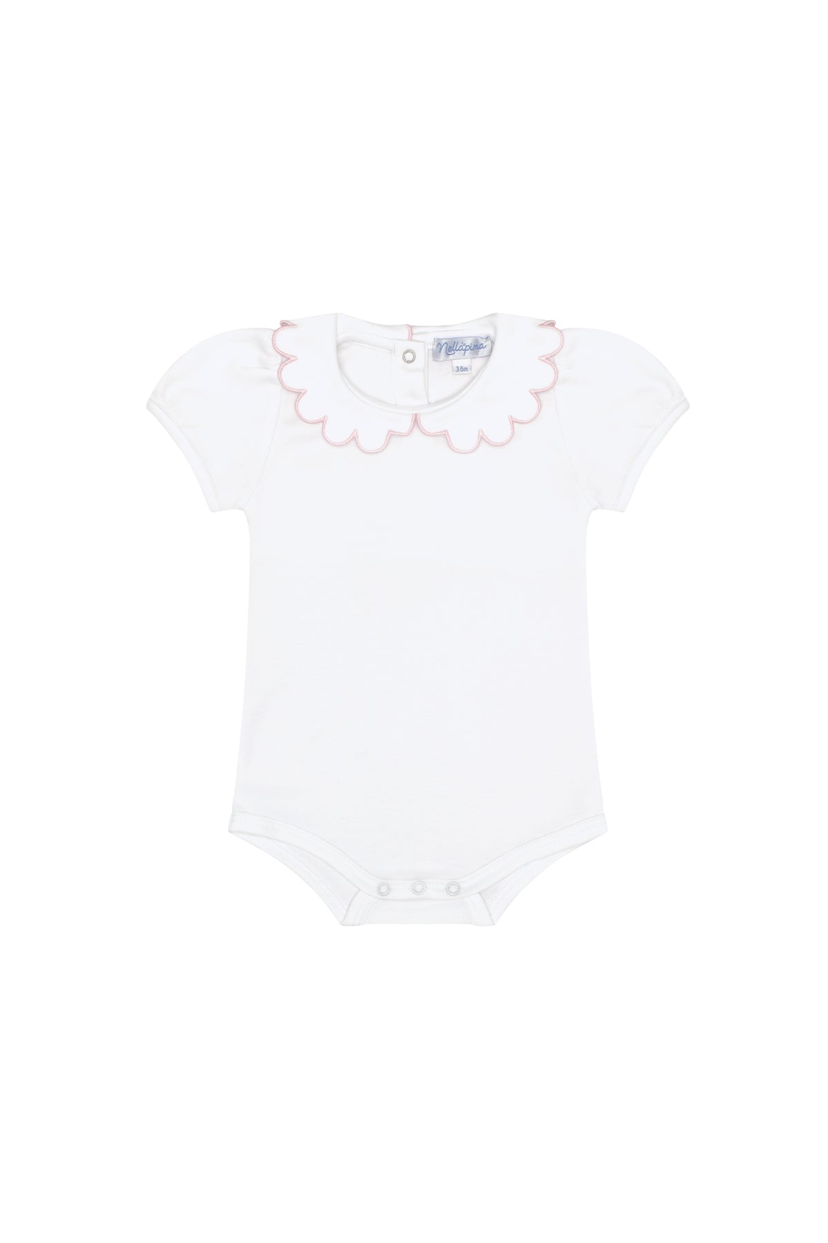 Nella Scallops Short Sleeve Onesie - Gaines Jewelers
