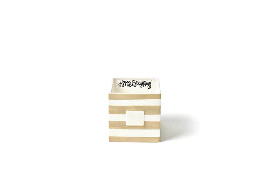 Neutral Stripe Mini Nesting Cube Medium - Gaines Jewelers