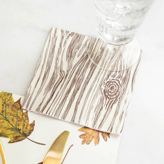 Oak paper cocktail napkins - Gaines Jewelers