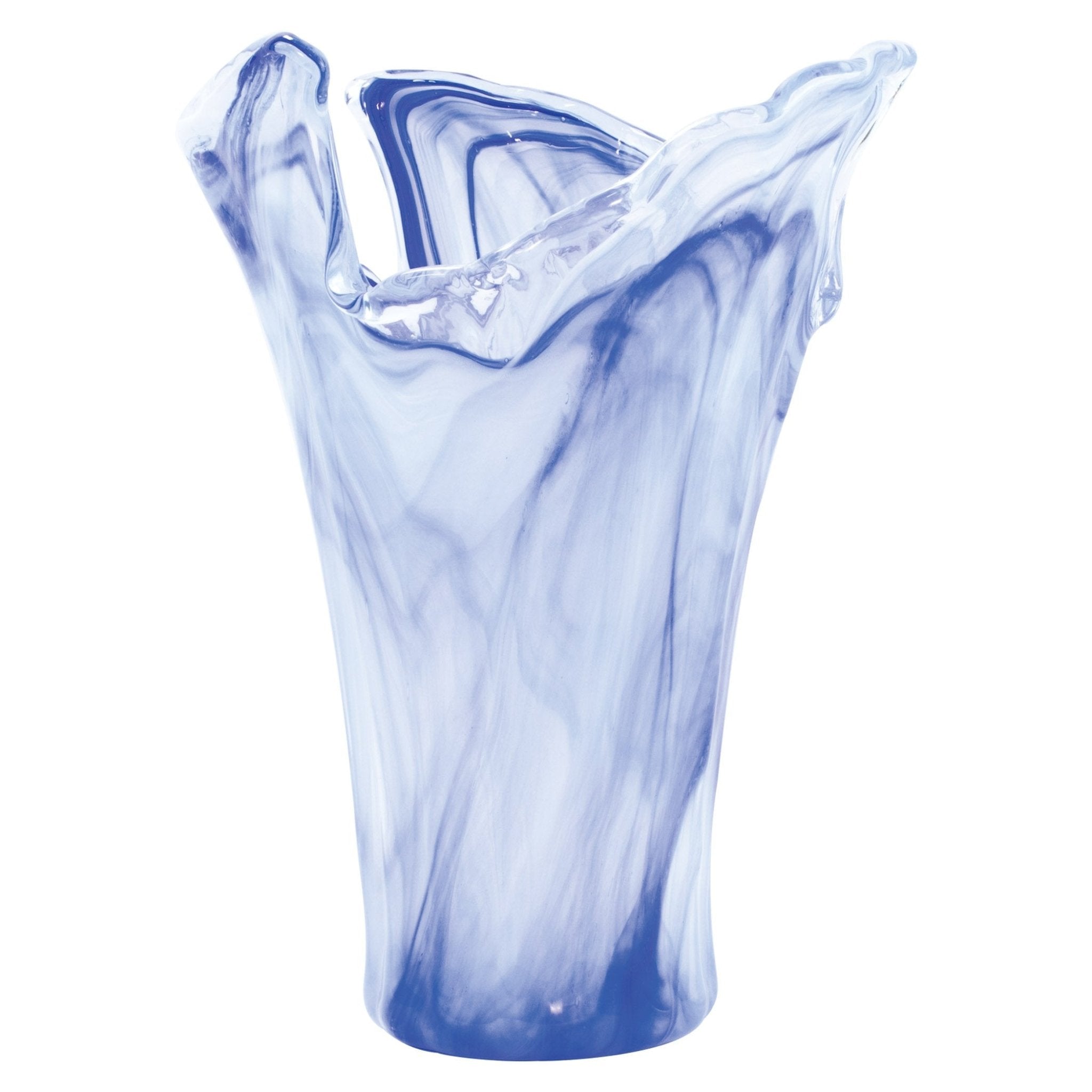 Onda Glass Cobalt Large Vase - Gaines Jewelers