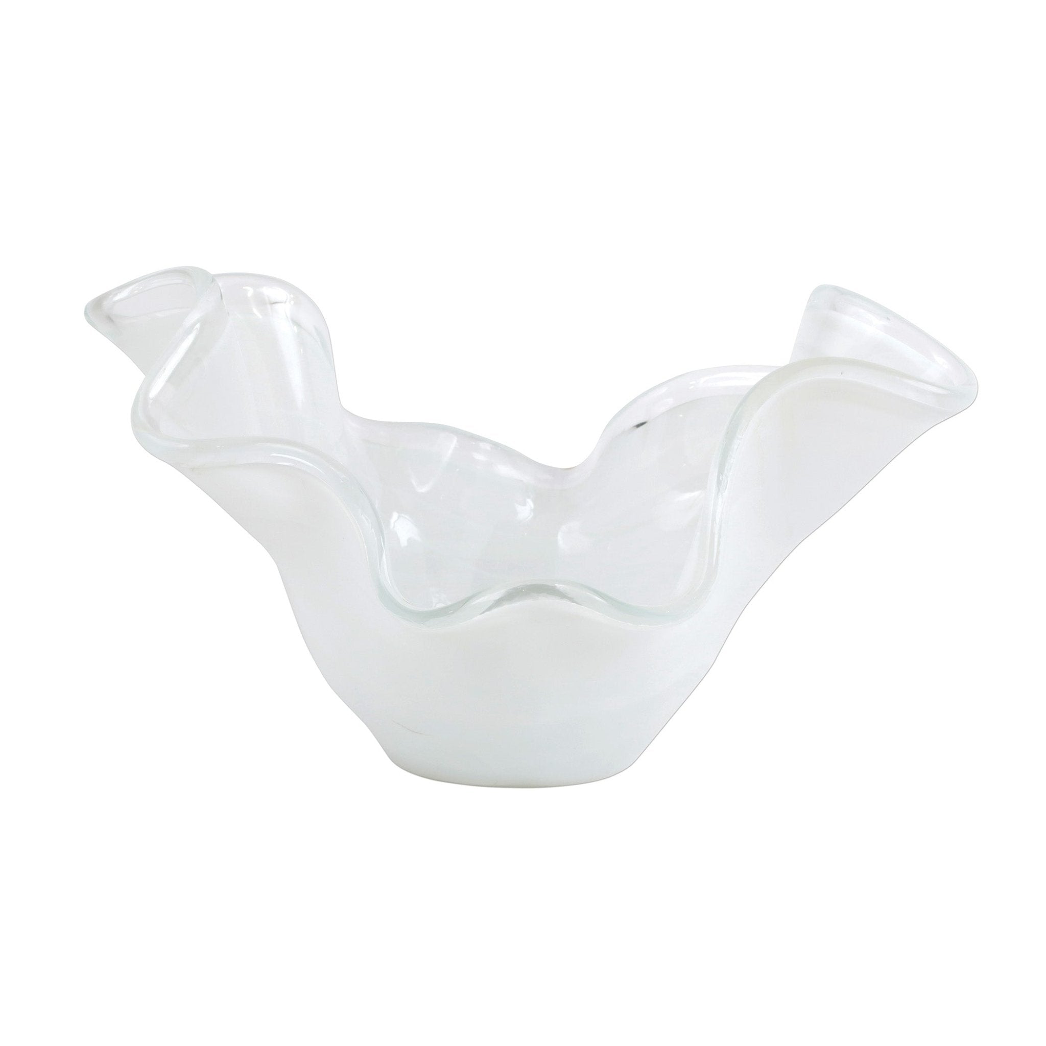 Onda Glass White Medium Bowl - Vietri - Gaines Jewelers
