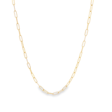 Paperclip chain, 4mm links, 18" in 14kt yellow gold by Raymond Mazza - Gaines Jewelers