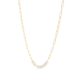 Paperclip chain, 4mm links, 18" in 14kt yellow gold by Raymond Mazza - Gaines Jewelers