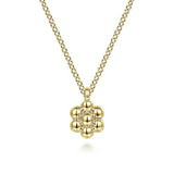 Pendant beaded cluster 14kt yellow gold - Gaines Jewelers